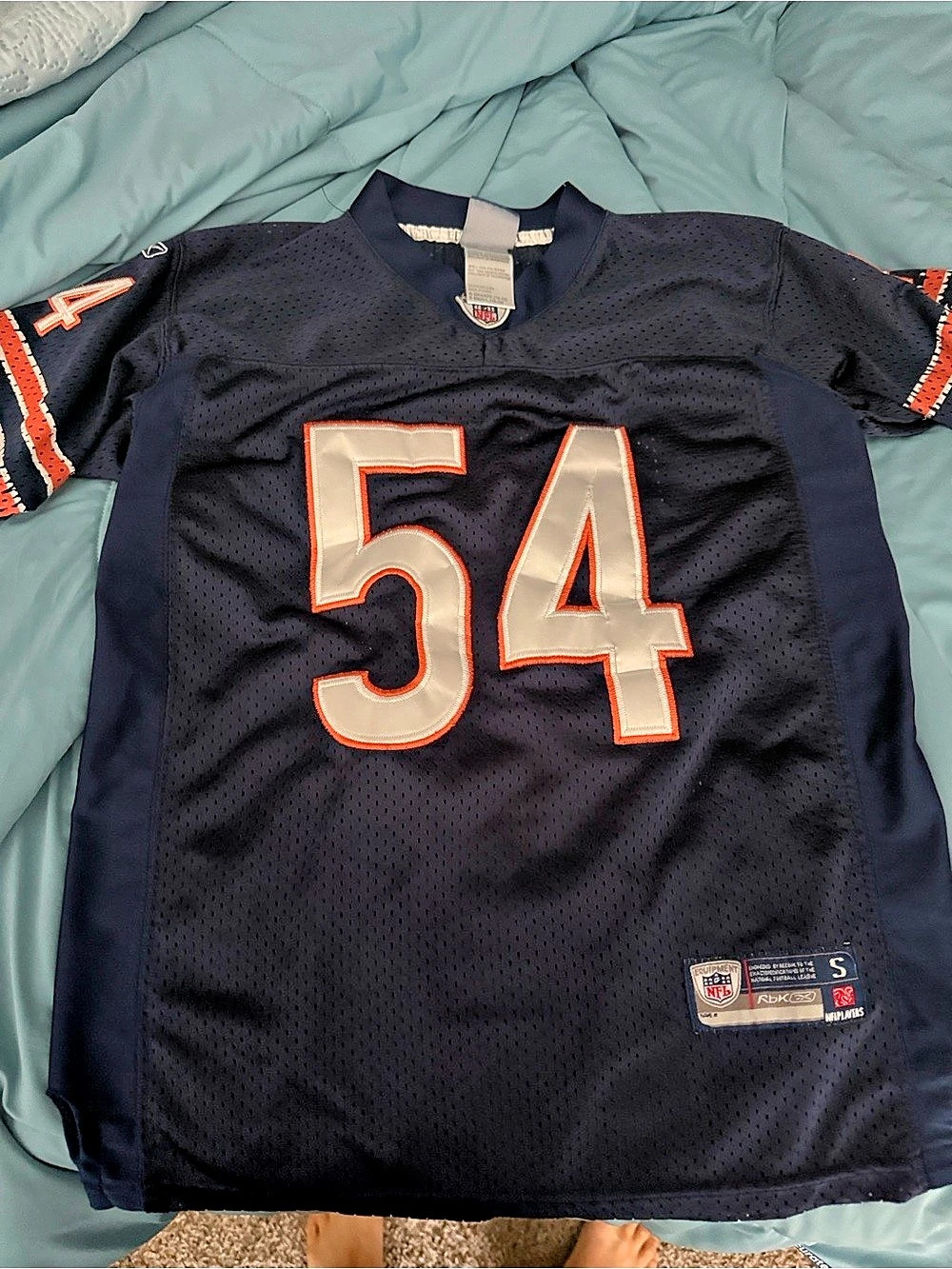 Youth SM Reebok Chicago Bears Brian Urlacher 54 NFL Equipment Jersey Men'Small
